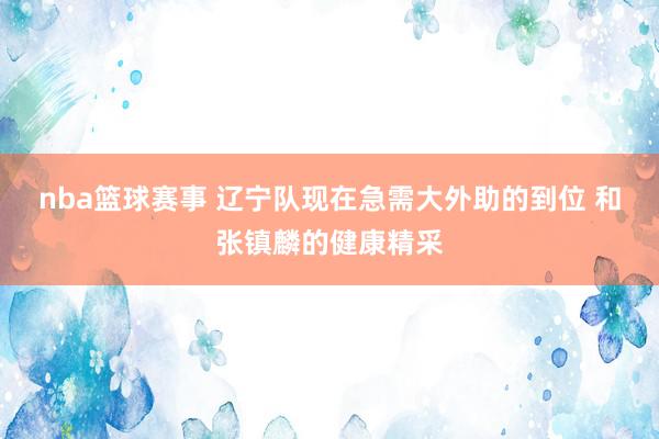 nba篮球赛事 辽宁队现在急需大外助的到位 和张镇麟的健康精采