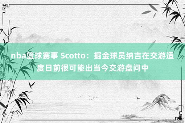 nba篮球赛事 Scotto：掘金球员纳吉在交游适度日前很可能出当今交游盘问中